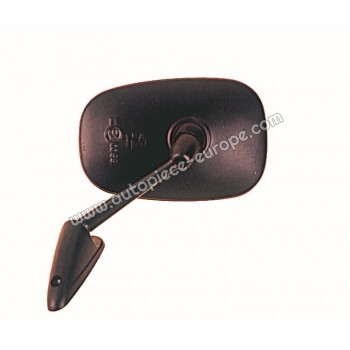 RETROVISEUR Côté conducteur - Commande manuelle - Glace plate - Tête métal noir 90x140 mm