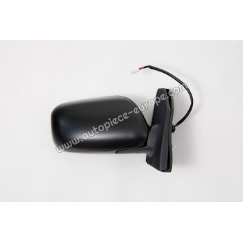 RETROVISEUR Coté conducteur - Commande électrique - Glace bombée - Coiffe noire - Connecteur rond