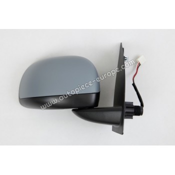 RETROVISEUR Coté passager - Commande électrique - Glace bombée - Coiffe prépeinte