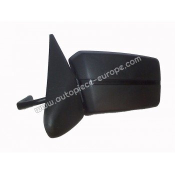 RETROVISEUR Coté conducteur - Commande à levier - Glace plate - Coiffe noire