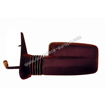 RETROVISEUR Coté conducteur - Commande à levier - Glace plate - Coiffe noire
