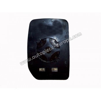 MIROIR ET PORTE MIROIR Coté conducteur - Dégivrant - Glace bombée - Supérieure