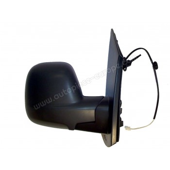 RETROVISEUR Coté conducteur - Commande à câble - Glace bombée - Sonde de temp - Coiffe noire
