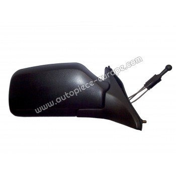 RETROVISEUR  RENAULT - R21  1/86 - 12/95 Côté passager - Commande à câble - Glace bombée - coiffe noire