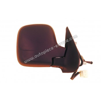 RETROVISEUR Coté passager - Commande à câble - Dégivrant - Glace bombée - Coiffe noire