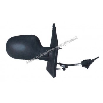RETROVISEUR Coté passager - Commande à câble - Glace bombée - Sonde de température - Coiffe noire