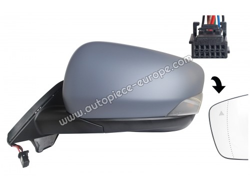Miroir Rétroviseur Gauche Chauffant Pour Seat Leon III (2013-2020) - Verre Convexe Conducteur - Repiauto