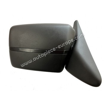RETROVISEUR Coté passager - Commande manuelle - Glace bombée - Coiffe noire - Dim 180 x 135 mm