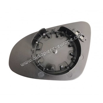 MIROIR ET PORTE MIROIR Coté passager - Dégivrant - Glace bombée - Fixation ronde haute