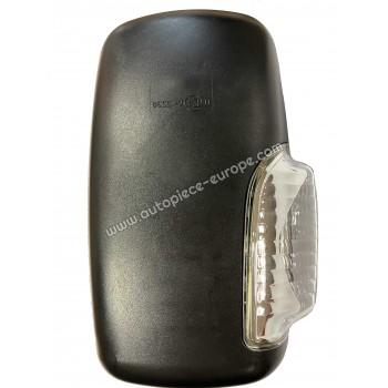 TETE RETRO Coté Gauche - Commande électrique - Clignotant -  Glace bombée - noir - 183x324 mm- Fix 18 à 22 mm