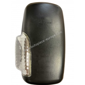 TETE RETRO Coté Droit - Commande électrique - Clignotant -  Glace bombée - noir - 183x324 mm- Fix 18 à 22 mm