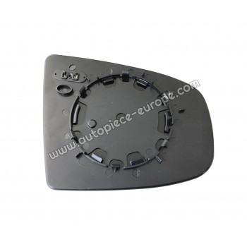 MIROIR ET PORTE MIROIR Coté conducteur - Dégivrant - Glace asphérique bleutée - avec connecteur