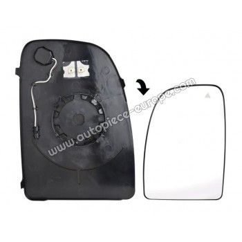 MIROIR ET PORTE MIROIR Coté conducteur - Dégivrant - Glace bombée - Supérieure - Assistance angle mort