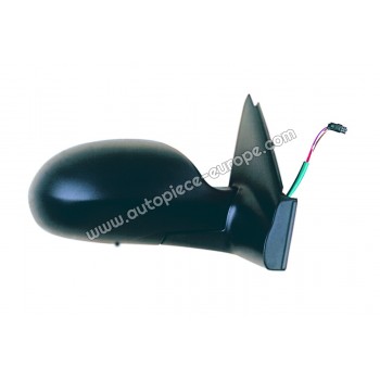 RETROVISEUR Coté passager - Commande électrique - Dégivrant - Glace bombée bleue - Sonde de température - Coiffe noire
