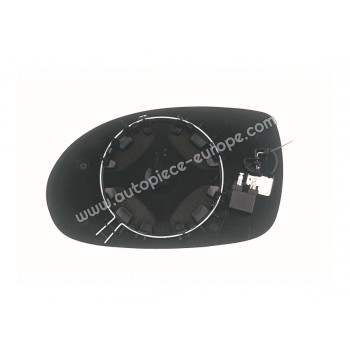 MIROIR ET PORTE MIROIR Coté passager - Dégivrant - Glace bombée bleutée