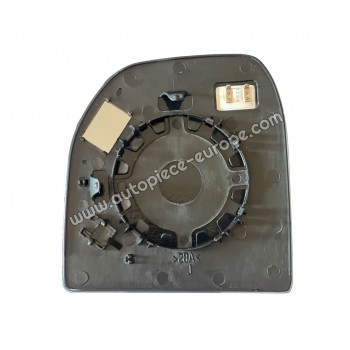 MIROIR ET PORTE MIROIR Coté passager - Dégivrant - Glace bombée - Supérieure