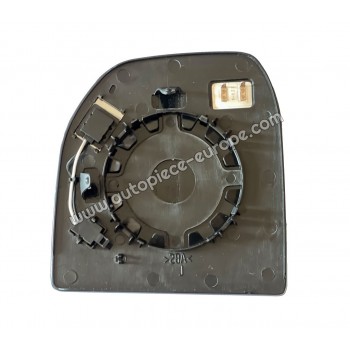 MIROIR ET PORTE MIROIR Coté passager - Dégivrant - Glace bombée - Supérieure - Assistance angle mort