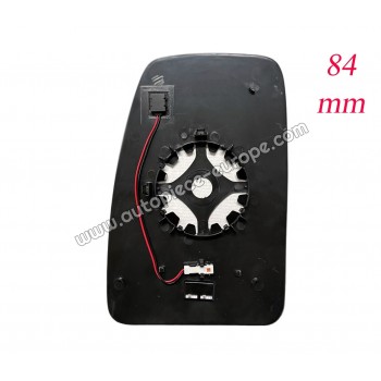 MIROIR ET PORTE MIROIR Coté passager - Dégivrant - Glace bombée - Supérieure - Assistance angle mort - Diam fixation 84 mm