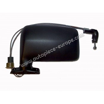RETROVISEUR Coté conducteur - Commande à câble - Glace plate - Coiffe noire