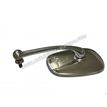 RETROVISEUR Coté passager - Commande manuelle - Glace bombée - Tête inox - 90x140 mm
