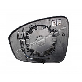 MIROIR ET PORTE MIROIR - Coté passager - Dégivrant - Glace bombée - Assistance angle mort